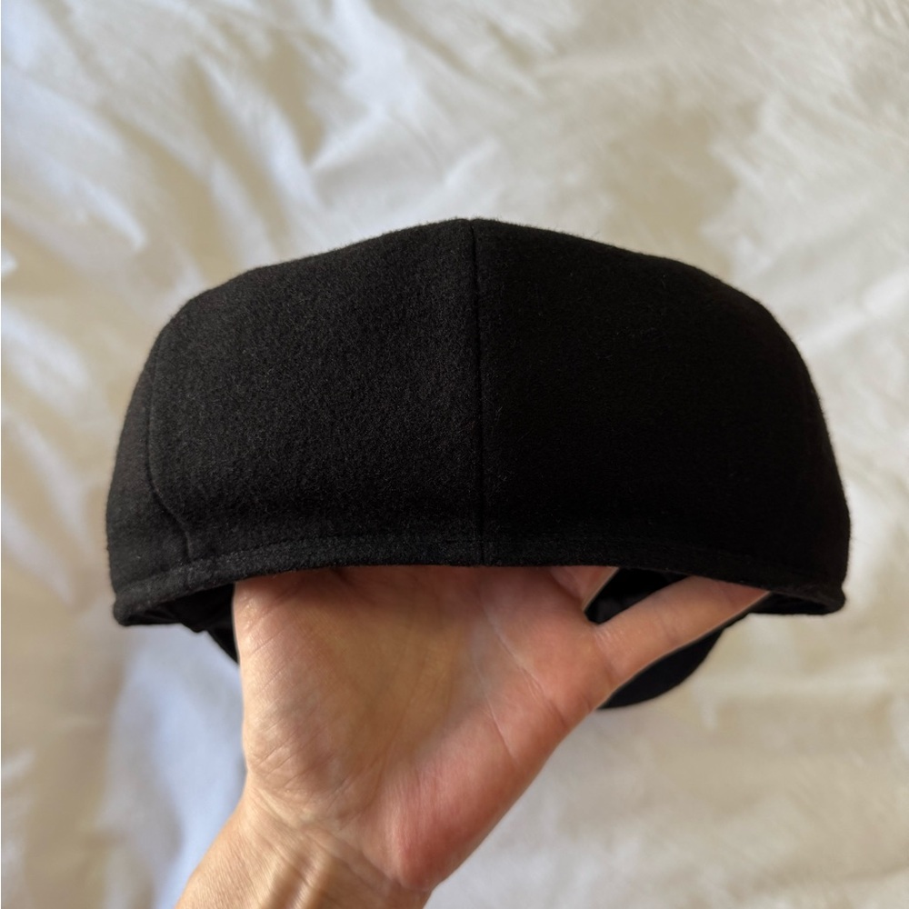 Wigens | SZ 58 (Approximately 23”) Ivy Cap Black Wool Flat Cap Hat Estonia NWT - Picture 7 of 16